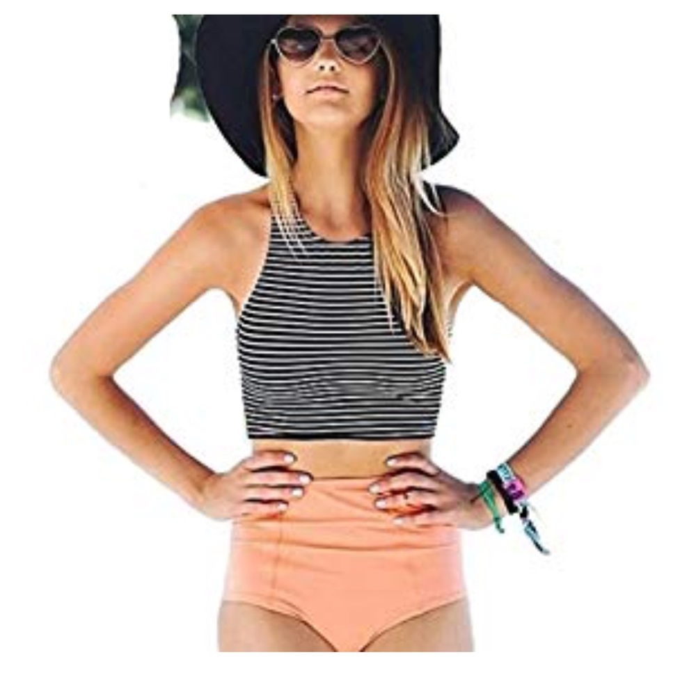 High waisted crop too bikini